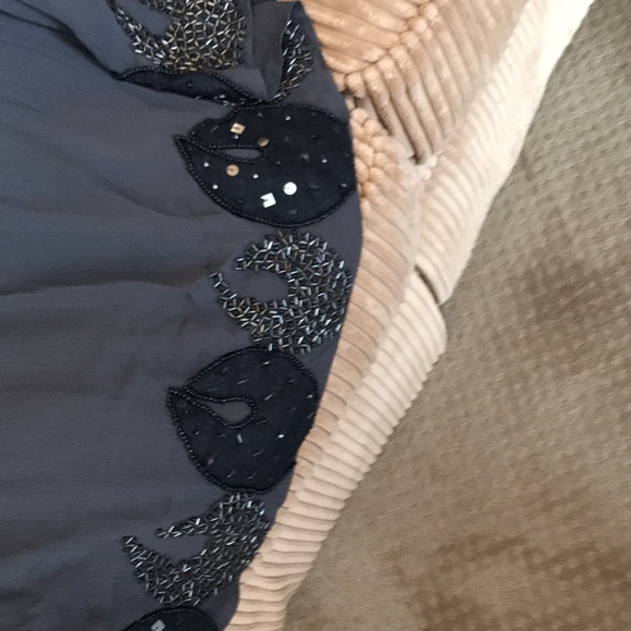 Gold Hawk silky (viscose) sequined dress w/ slip - Picture 4 of 5